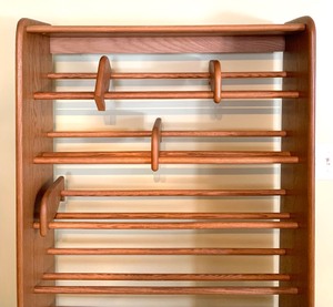 lot 258 image: Vintage Oak Media Storage Rack