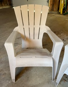 lot 224 image: Trio of Stackable Resin Patio Chairs