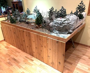lot 28 image: Railroad Table  Model Railroad Table Village