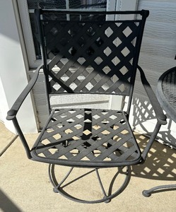 lot 247 image: Metal Patio Table and Two Chairs