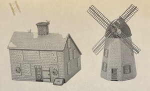 lot 405 image: Department 56 Snow Village Houses including Harley-Davidson Motorcycle Shop and More