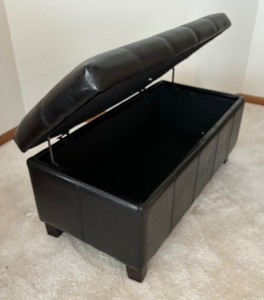 lot 417 image: Faux Leather Storage Bench
