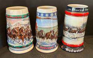 lot 432 image: Nine Budweiser Steins