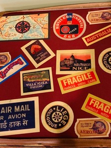 lot 295 image: Cool Vintage Look Travel Trunk for Storage or Home Decor