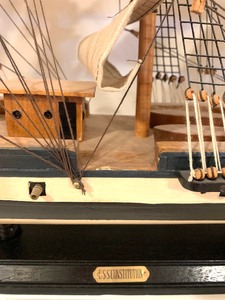 lot 287 image: Beautiful Model Wood Sail Boat US Constitution