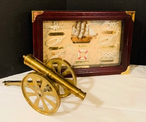 lot 375 image: Fun Brass and Nautical Home Decor Variety