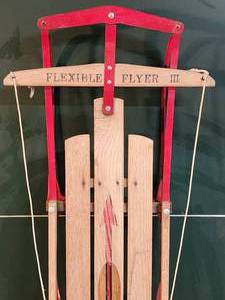 lot 484 image: Wooden Flyer III Snow Sled