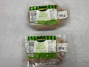 lot 3 image: A. 2x Split Turkey Breasts average Weight 2.5lbs