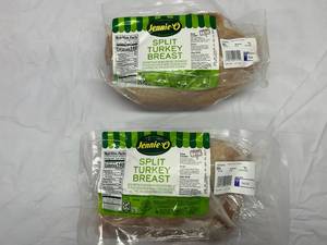 lot 5 image: A. 2x Split Turkey Breasts average Weight 2.5lbs