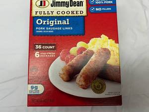 lot 43 image: L. 36 Count Package Jimmy Dean Sausage Links