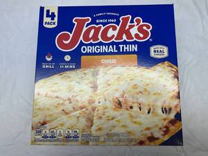 lot 57 image: L. 4Pack Jacks Orginal Thin Cheese Pizza