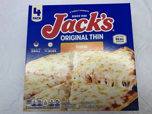 lot 61 image: L. 4Pack Jacks Orginal Thin Cheese Pizza