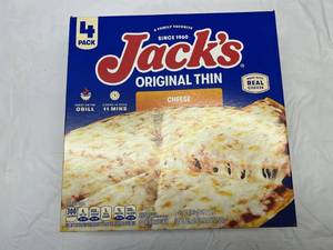 lot 62 image: L. 4Pack Jacks Orginal Thin Cheese Pizza