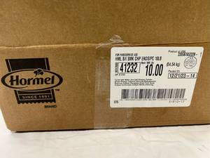 lot 85 image: 10lbs Hormel Smoked Pork Chops Packed on 12212023