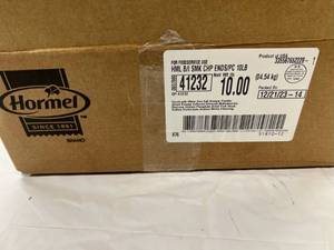 lot 87 image: 10lbs Hormel Smoked Pork Chops Packed on 12212023
