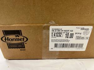 lot 88 image: 10lbs Hormel Smoked Pork Chops Packed on 12212023