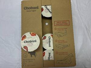 lot 107 image: 12x 5.3oz Chobani Strawberry Greek Yogurt-Best By Date 32024