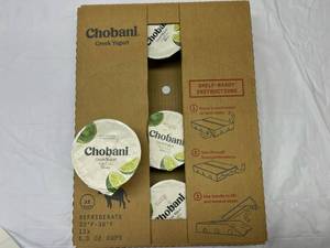 lot 109 image: 12x 5.3oz Chobani Key Lime Greek Yogurt-Best By Date 32024