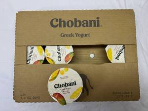 lot 110 image: 12x 5.3oz Chobani Mango Greek Yogurt