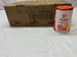 lot 114 image: 12x 6oz Yoplait Orginal Yogurt-Strawberry Smoothie-32024