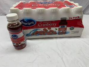 lot 128 image: 24x 10oz Bottles Cranberry Juice