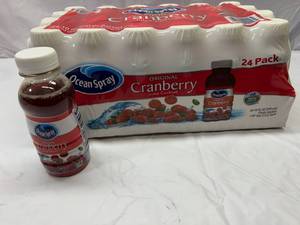 lot 129 image: 24x 10oz Bottles Cranberry Juice