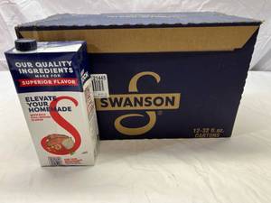 lot 131 image: 12x 32oz cartons Swanson Beef Stock  112023