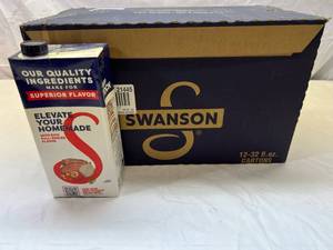 lot 132 image: 12x 32oz cartons Swanson Beef Stock  112023