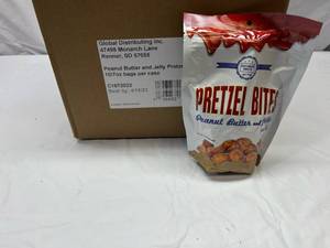 lot 176 image: 10x 7oz Bags Peanut Butter & Jelly Pretzel Bites Best by 04162023