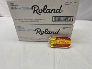 lot 187 image: 2x 25-2oz Flats Achovie Fillets Best by 082023