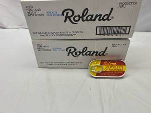 lot 189 image: 2x 25-2oz Flats Achovie Fillets Best by 082023