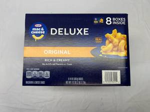 lot 190 image: 8x 14oz box Kraft Deluxe Mac & Cheese