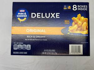 lot 191 image: 8x 14oz box Kraft Deluxe Mac & Cheese
