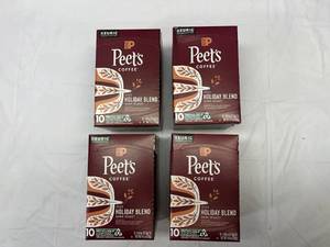 lot 219 image: 4x 10ct Kcup Peets Holiday Blend Coffee