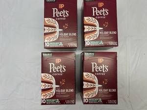 lot 223 image: 4x 10ct Kcup Peets Holiday Blend Coffee