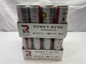 lot 231 image: 2x 12Pack Rowdy Power Burn-Watermelon