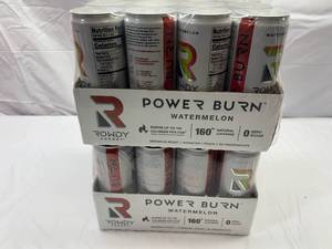 lot 233 image: 2x 12Pack Rowdy Power Burn-Watermelon