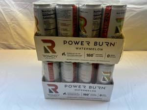 lot 235 image: 2x 12Pack Rowdy Power Burn-Watermelon