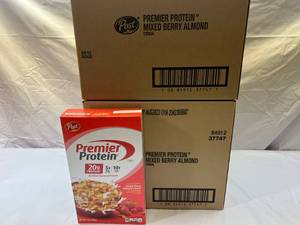 lot 261 image: 2x 8-9oz Boxes Post Premier Protein Cereal Best by 082023