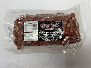 lot 283 image: 28oz Wisconsin Maid Hot & Spicy Sausage Snack Pieces Best by 062024