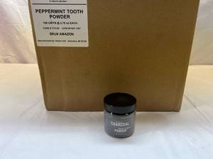 lot 330 image: 100x 2.75oz InVitamin Active Charcoal Tooth Powder-Peppermint