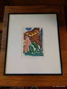 lot 235 image: Framed Painting By The River By Dyan Rey