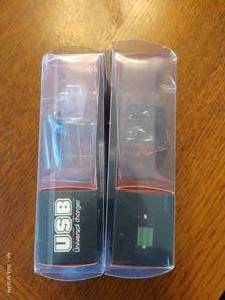 lot 239 image: 2 USB Universal Chargers - NEW