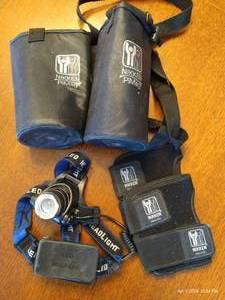 lot 240 image: Headlamp (Needs Batteries), Nikken PiMag Bottle Carriers, Nikken Wraps