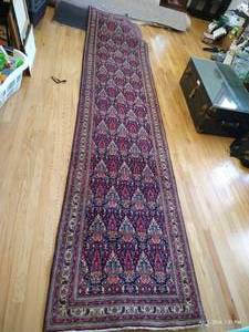 lot 249 image: 2 x 12 Persian Wool Runner With Pad