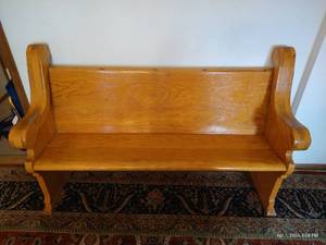 lot 256 image: Wooden Bench - 64 Long x 21.5 Deep