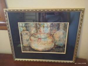 lot 274 image: Framed Original Watercolor Shattered Light By Betty Sauer