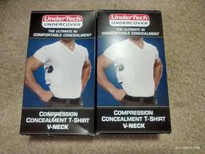 lot 316 image: 2 Black UnderTech Undercover Conceal Carry Compression Shirts - NEW