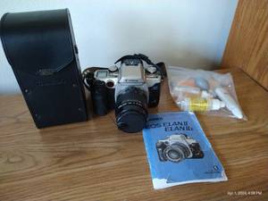 lot 342 image: Canon EOS ELANIIE 35mm Camera With Tamron Adaptall Lens And Cleaning Kit