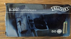 lot 362 image: Almost Full Box of 9mm Blanks